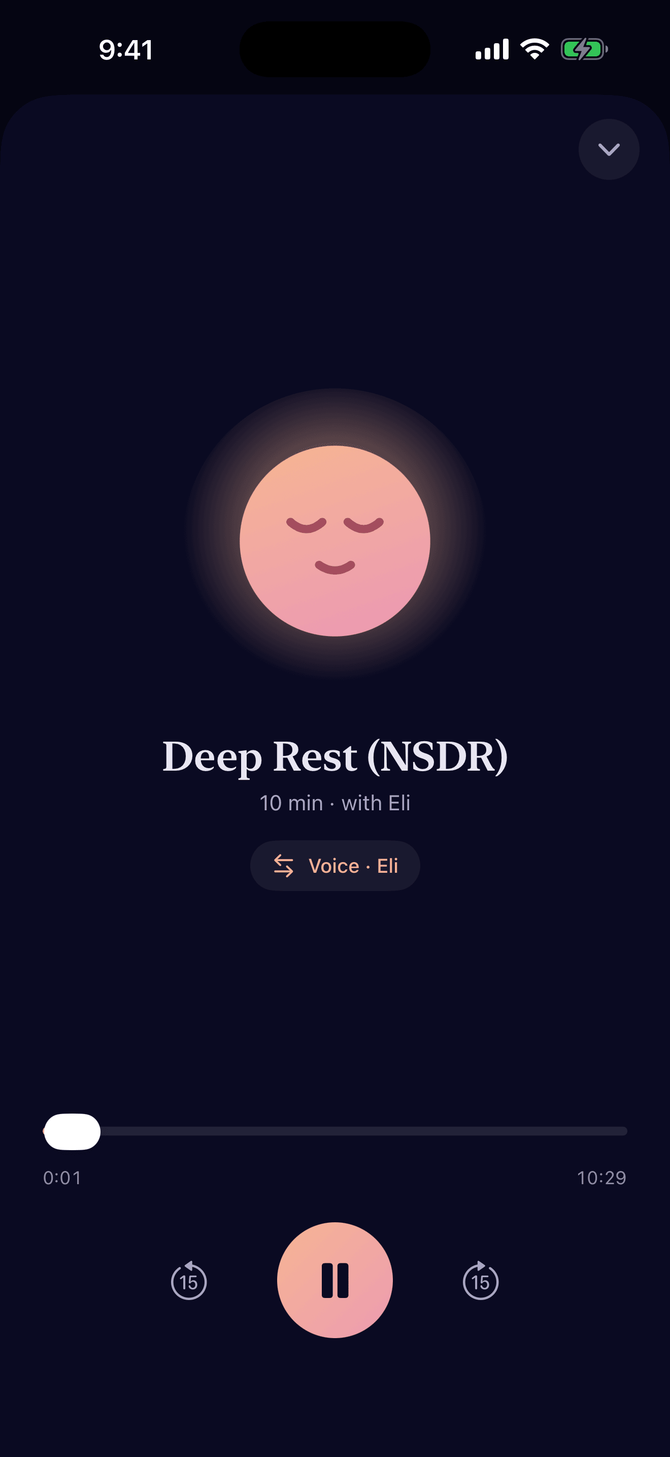 A meditation playing in Still with the breathing orb